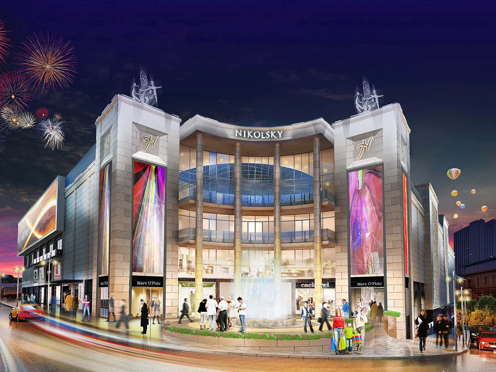 Nikolsky Shopping Centre, Ukraine - architectural rendering