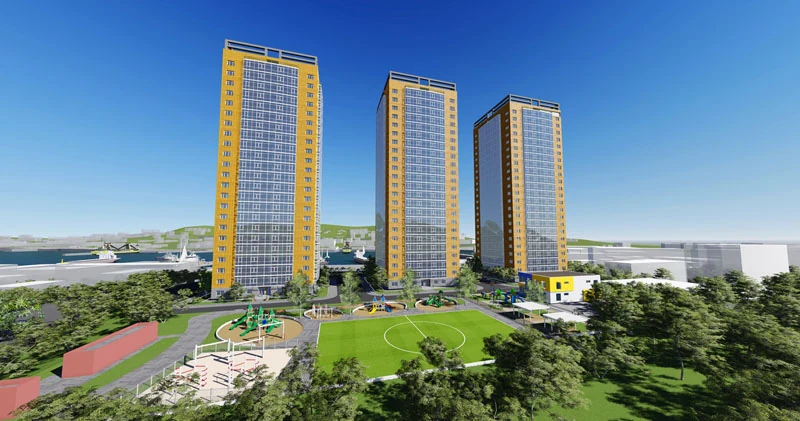 Zolotoy Rog Residential Complex, Russia - architectural rendering